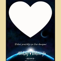 Personalizuotas žvaigždžių žemėlapis, plakatas su rėmeliu  Poster -  dovanokis.lt