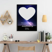 Personalizuotas žvaigždžių žemėlapis, plakatas su rėmeliu  Poster -  dovanokis.lt