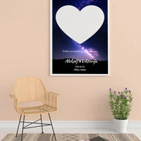 Personalizuotas žvaigždžių žemėlapis, plakatas su rėmeliu  Poster -  dovanokis.lt