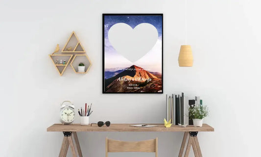 Personalizuotas žvaigždžių žemėlapis, plakatas su rėmeliu  Poster -  dovanokis.lt