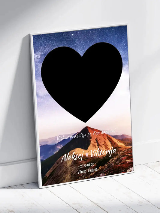 Personalizuotas žvaigždžių žemėlapis, plakatas su rėmeliu  Poster -  dovanokis.lt