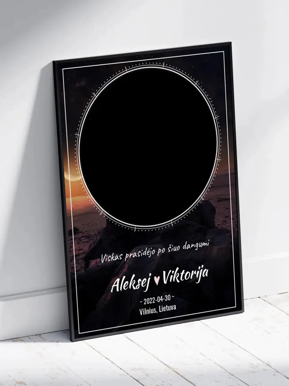 Personalizuotas žvaigždžių žemėlapis, plakatas su rėmeliu  Poster -  dovanokis.lt