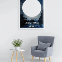 Personalizuotas žvaigždžių žemėlapis, plakatas su rėmeliu  Poster -  dovanokis.lt