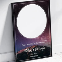 Personalizuotas žvaigždžių žemėlapis, plakatas su rėmeliu  Poster -  dovanokis.lt