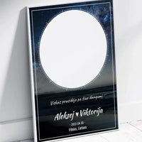 Personalizuotas žvaigždžių žemėlapis, plakatas su rėmeliu  Poster -  dovanokis.lt