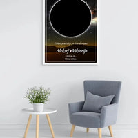 Personalizuotas žvaigždžių žemėlapis, plakatas su rėmeliu  Poster -  dovanokis.lt