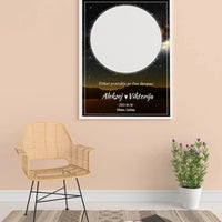 Personalizuotas žvaigždžių žemėlapis, plakatas su rėmeliu  Poster -  dovanokis.lt