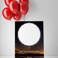 Personalizuotas žvaigždžių žemėlapis su fonu ir tekstu ant drobės  Drobe -  dovanokis.lt