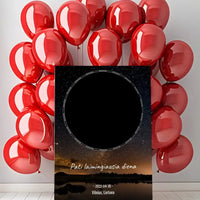 Personalizuotas žvaigždžių žemėlapis su fonu ir tekstu ant drobės  Drobe -  dovanokis.lt