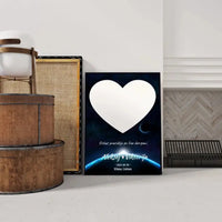 Personalizuotas žvaigždžių žemėlapis su fonu ir tekstu ant drobės  Drobe -  dovanokis.lt