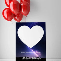 Personalizuotas žvaigždžių žemėlapis su fonu ir tekstu ant drobės  Drobe -  dovanokis.lt