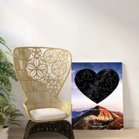 Personalizuotas žvaigždžių žemėlapis su fonu ir tekstu ant drobės  Drobe -  dovanokis.lt