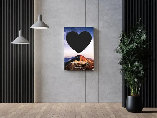 Personalizuotas žvaigždžių žemėlapis su fonu ir tekstu ant drobės  Drobe -  dovanokis.lt