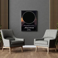 Personalizuotas žvaigždžių žemėlapis su fonu ant drobės  Drobe -  dovanokis.lt