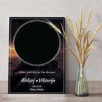 Personalizuotas žvaigždžių žemėlapis su fonu ant drobės  Drobe -  dovanokis.lt