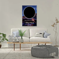 Personalizuotas žvaigždžių žemėlapis su fonu ant drobės  Drobe -  dovanokis.lt