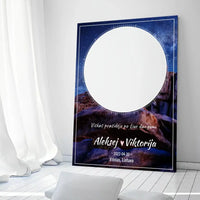 Personalizuotas žvaigždžių žemėlapis su fonu ant drobės  Drobe -  dovanokis.lt