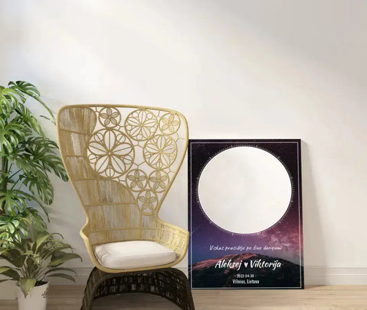 Personalizuotas žvaigždžių žemėlapis su fonu ant drobės  Drobe -  dovanokis.lt