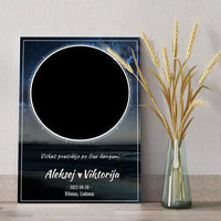 Personalizuotas žvaigždžių žemėlapis su fonu ant drobės  Drobe -  dovanokis.lt