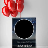 Personalizuotas žvaigždžių žemėlapis su fonu ant drobės  Drobe -  dovanokis.lt