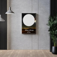 Personalizuotas žvaigždžių žemėlapis su fonu ant drobės  Drobe -  dovanokis.lt