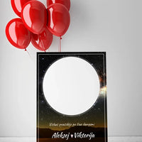 Personalizuotas žvaigždžių žemėlapis su fonu ant drobės  Drobe -  dovanokis.lt