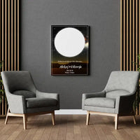 Personalizuotas žvaigždžių žemėlapis su fonu ant drobės  Drobe -  dovanokis.lt