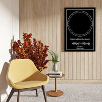 Personalizuotas žvaigždžių žemėlapis ant drobės  Drobe -  dovanokis.lt