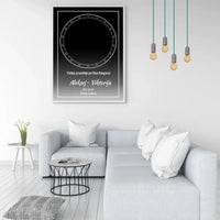 Personalizuotas žvaigždžių žemėlapis, plakatas su rėmeliu  Posteris(Plakatas) -  dovanokis.lt