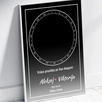 Personalizuotas žvaigždžių žemėlapis, plakatas su rėmeliu  Posteris(Plakatas) -  dovanokis.lt