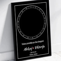 Personalizuotas žvaigždžių žemėlapis, plakatas su rėmeliu  Posteris(Plakatas) -  dovanokis.lt