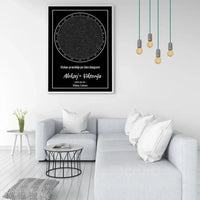 Personalizuotas žvaigždžių žemėlapis, plakatas su rėmeliu  Posteris(Plakatas) -  dovanokis.lt