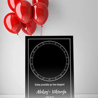 Personalizuotas žvaigždžių žemėlapis ant drobės  Drobe -  dovanokis.lt