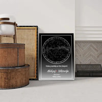 Personalizuotas žvaigždžių žemėlapis ant drobės  Drobe -  dovanokis.lt