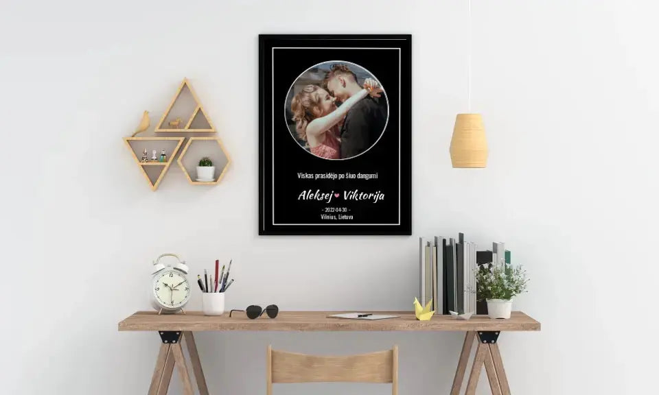 Personalizuotas žvaigždžių žemėlapis, plakatas su rėmeliu  Posteris(Plakatas) -  dovanokis.lt