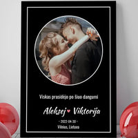 Personalizuotas žvaigždžių žemėlapis ant drobės  Drobe -  dovanokis.lt