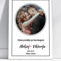 Personalizuotas žvaigždžių žemėlapis, plakatas su rėmeliu  Posteris(Plakatas) -  dovanokis.lt