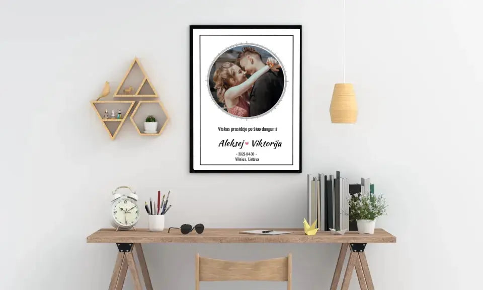 Personalizuotas žvaigždžių žemėlapis, plakatas su rėmeliu  Posteris(Plakatas) -  dovanokis.lt