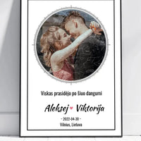 Personalizuotas žvaigždžių žemėlapis, plakatas su rėmeliu  Posteris(Plakatas) -  dovanokis.lt