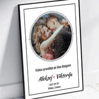 Personalizuotas žvaigždžių žemėlapis, plakatas su rėmeliu  Posteris(Plakatas) -  dovanokis.lt