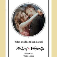 Personalizuotas žvaigždžių žemėlapis ant drobės  Drobe -  dovanokis.lt