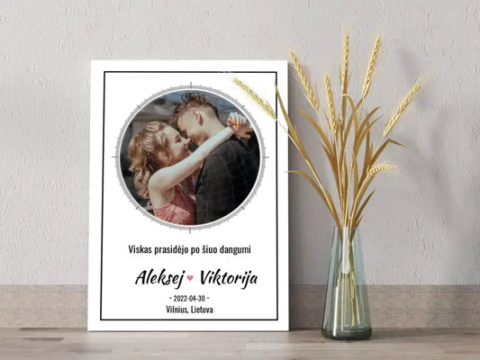 Personalizuotas žvaigždžių žemėlapis ant drobės  Drobe -  dovanokis.lt