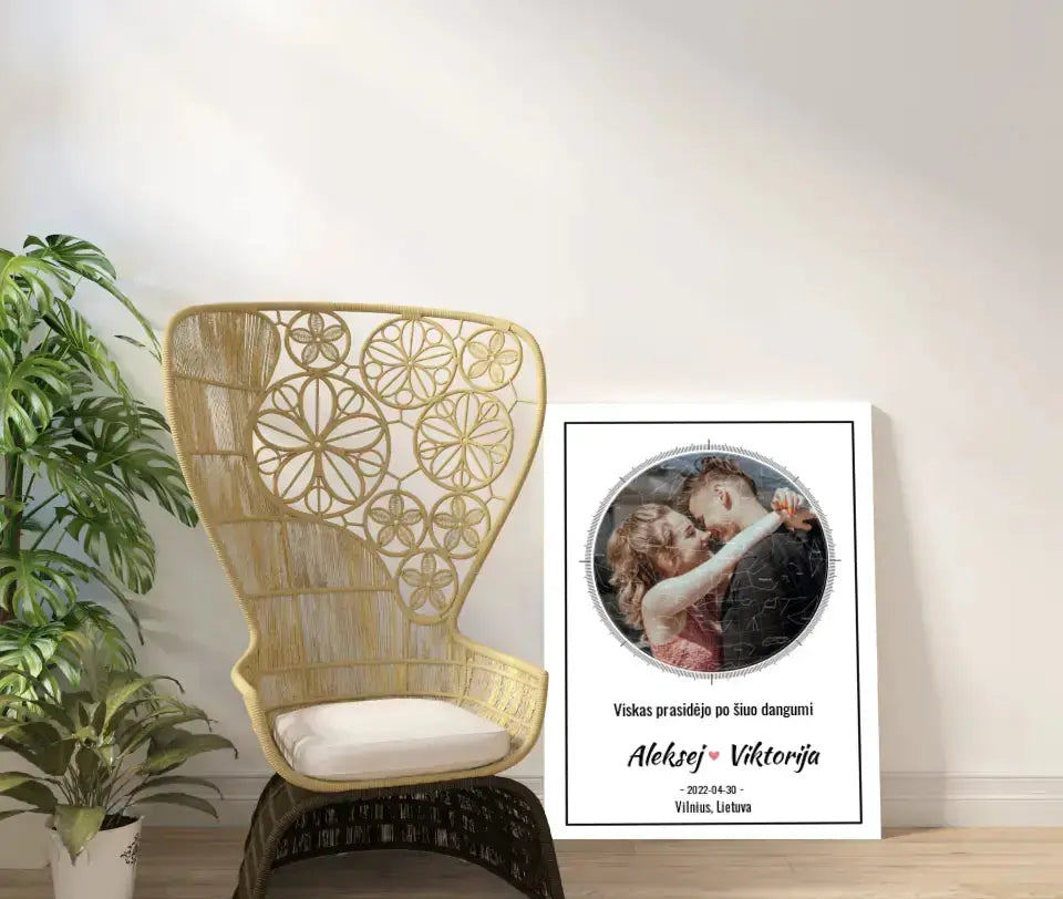 Personalizuotas žvaigždžių žemėlapis ant drobės  Drobe -  dovanokis.lt