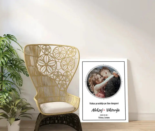 Personalizuotas žvaigždžių žemėlapis ant drobės  Drobe -  dovanokis.lt