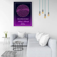 Personalizuotas žvaigždžių žemėlapis, plakatas su rėmeliu  Posteris(Plakatas) -  dovanokis.lt