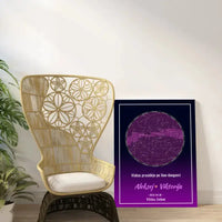 Personalizuotas žvaigždžių žemėlapis ant drobės  Drobe -  dovanokis.lt