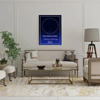 Personalizuotas žvaigždžių žemėlapis ant drobės  Drobe -  dovanokis.lt