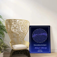 Personalizuotas žvaigždžių žemėlapis ant drobės  Drobe -  dovanokis.lt