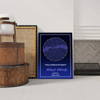 Personalizuotas žvaigždžių žemėlapis ant drobės  Drobe -  dovanokis.lt