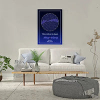 Personalizuotas žvaigždžių žemėlapis ant drobės  Drobe -  dovanokis.lt